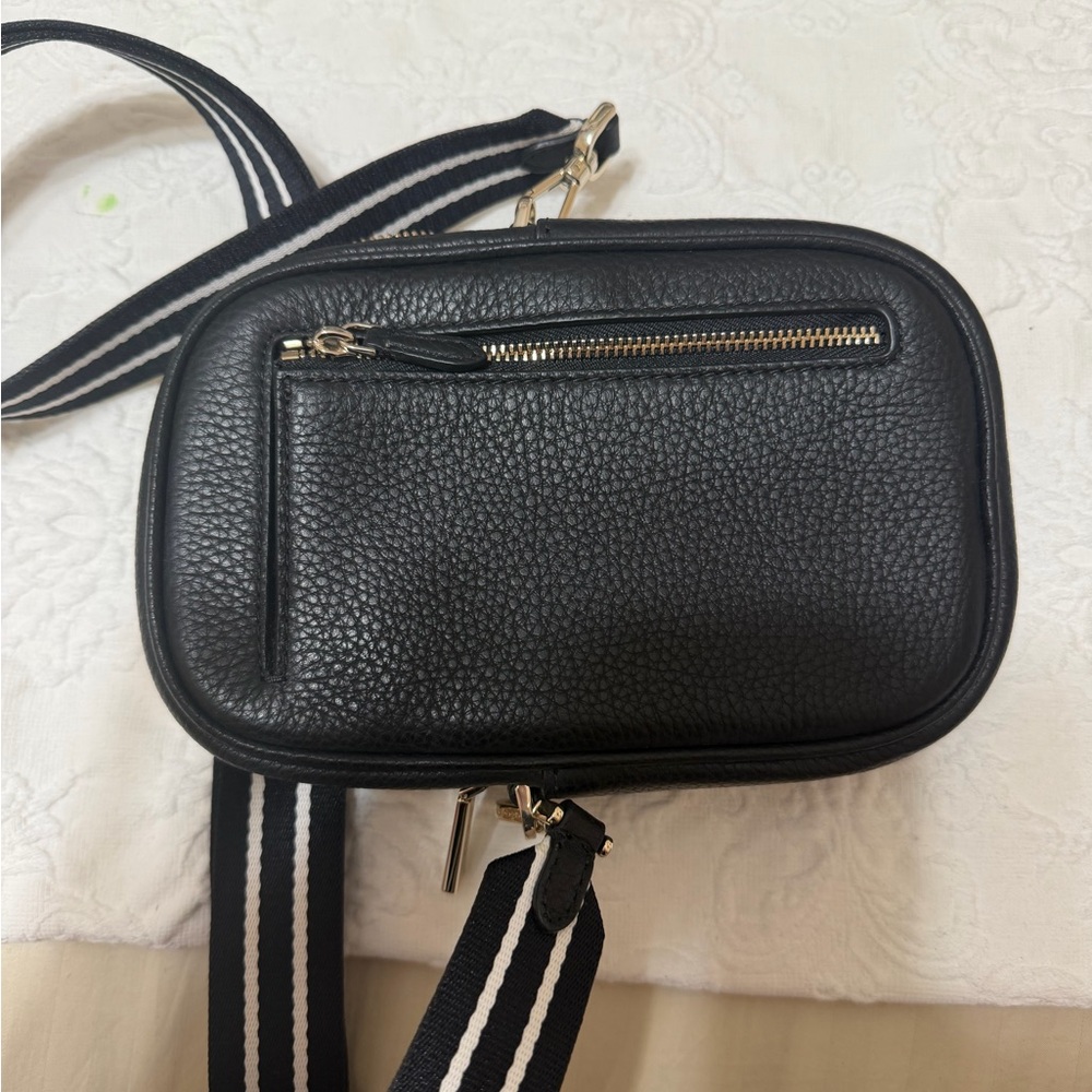 kate spade Black Pebbled Leather Mini Crossbody with Coin Pouch - Picture 3 of 4